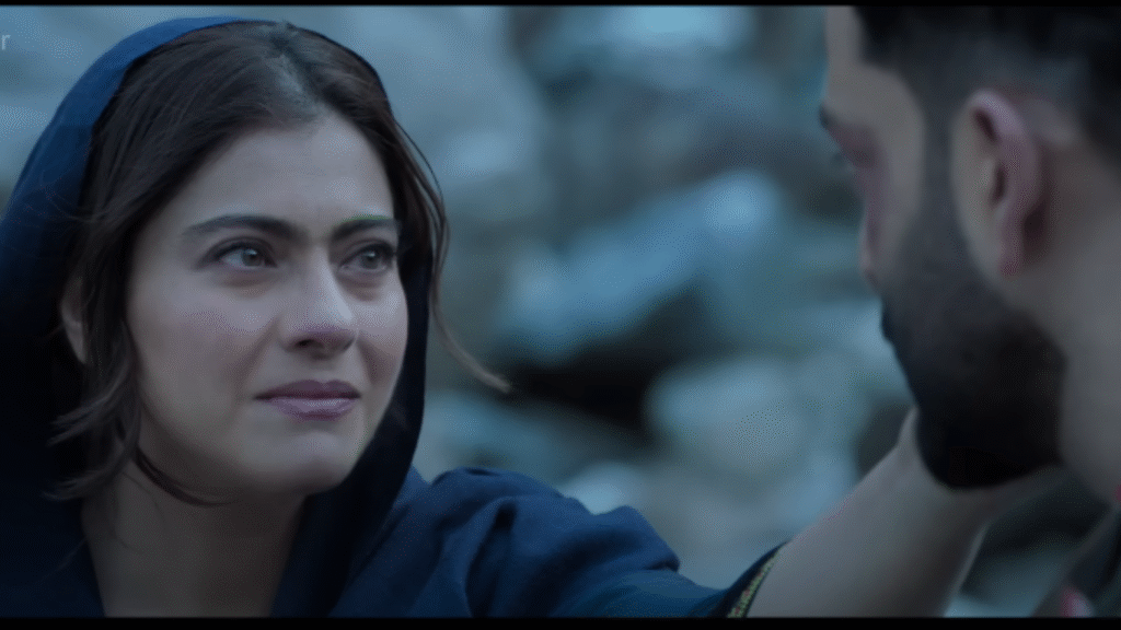 Kajol and Prithviraj Sukumaran in an emotional scene from Sarzameen