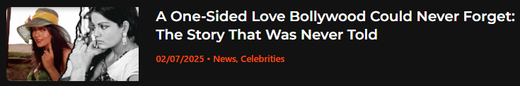 Screenshot of untold Bollywood one-sided love story blog