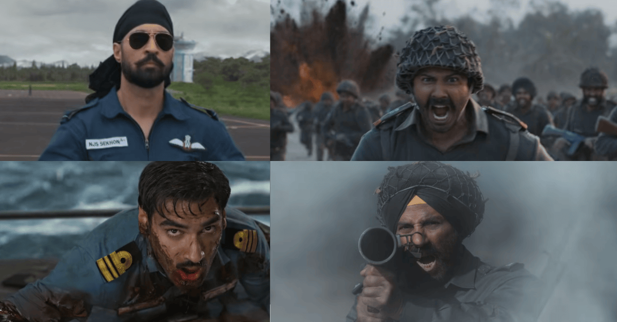 Diljit Dosanjh as Air Force officer Varun Dhawan and Sunny Deol army combat in Border 2 teaser